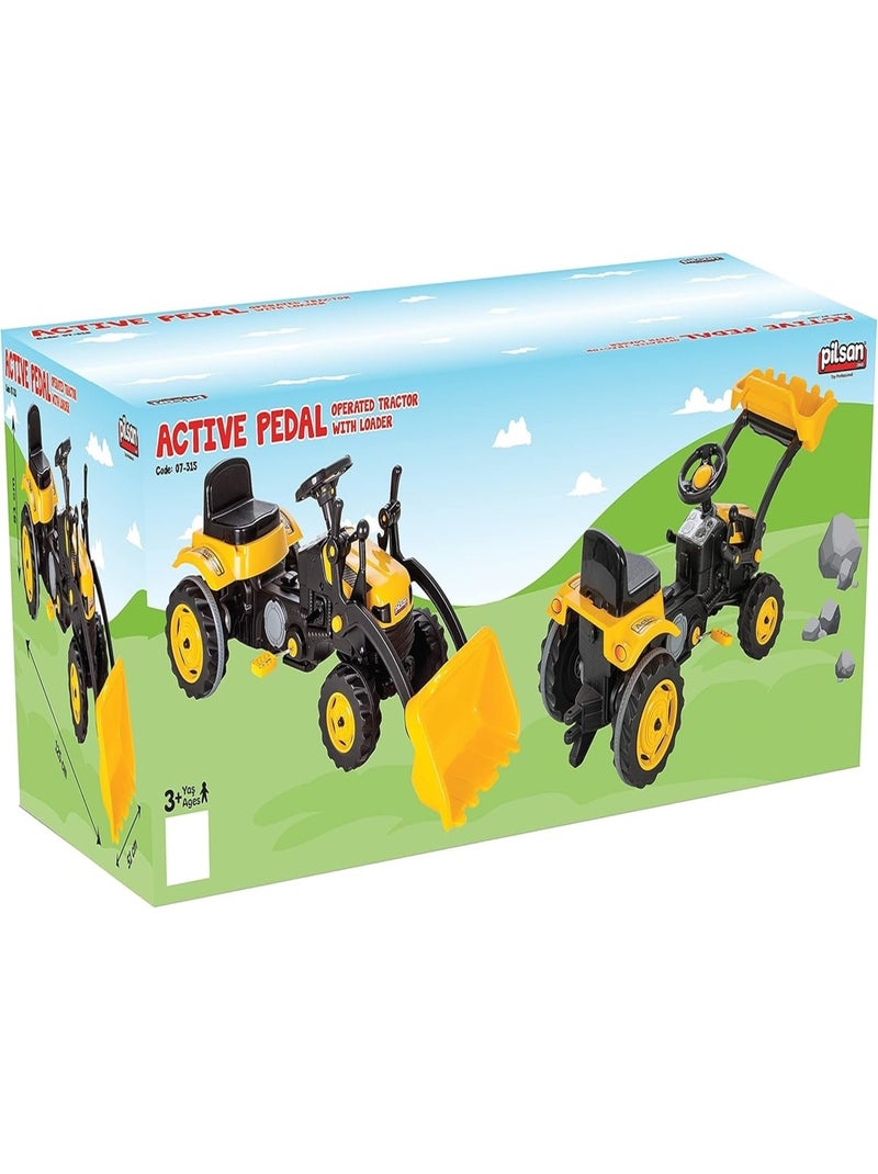 Tracteur à pédales avec pelle de chargement Jaune - Kiabi