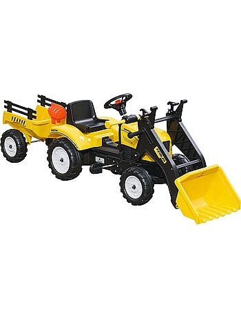 Tracteur à pédales avec remorque et accessoires