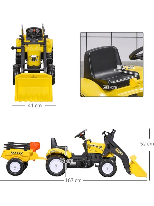 Tracteur à pédales avec remorque et accessoires - Kiabi