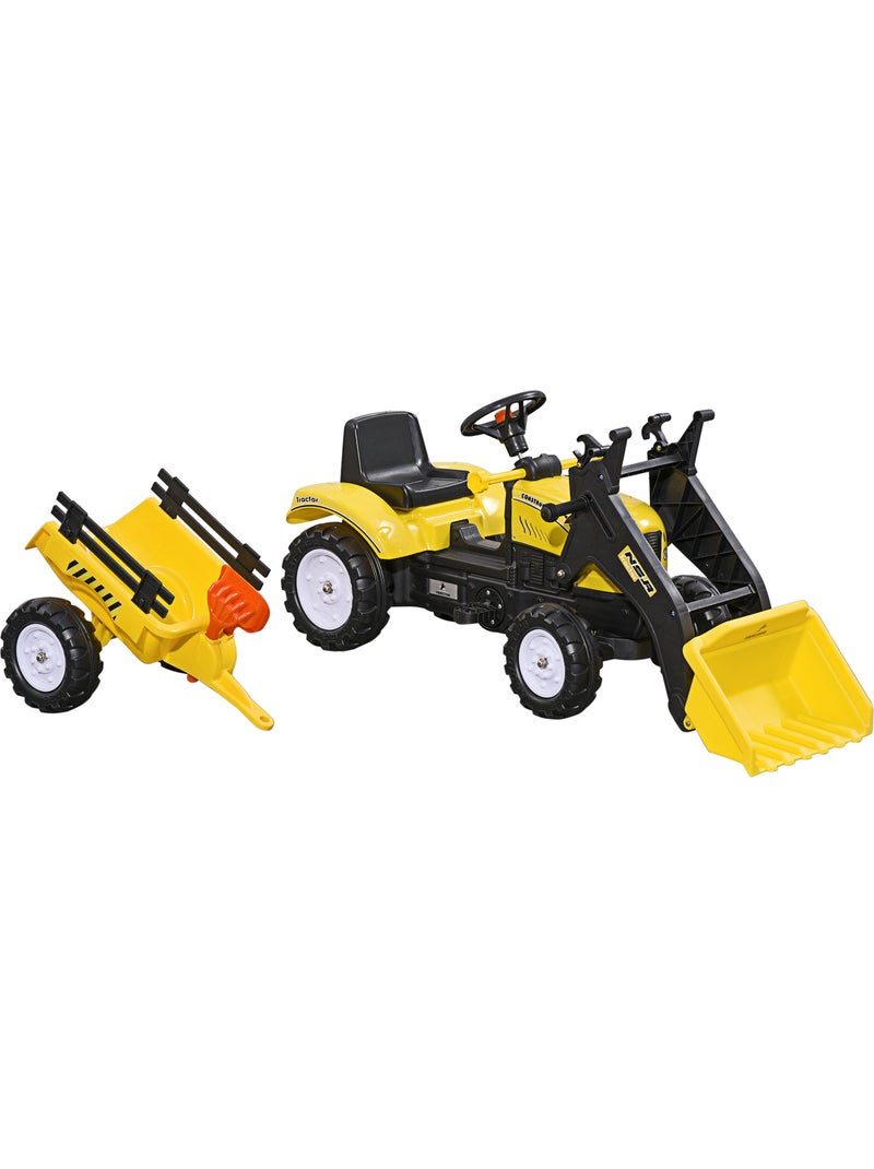 Tracteur à pédales avec remorque et accessoires Jaune - Kiabi