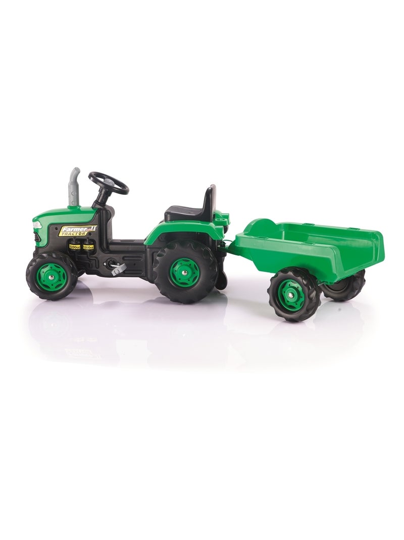 Tracteur à pédales avec remorque Vert - Kiabi