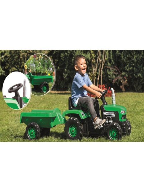 Tracteur à pédales avec remorque - Kiabi