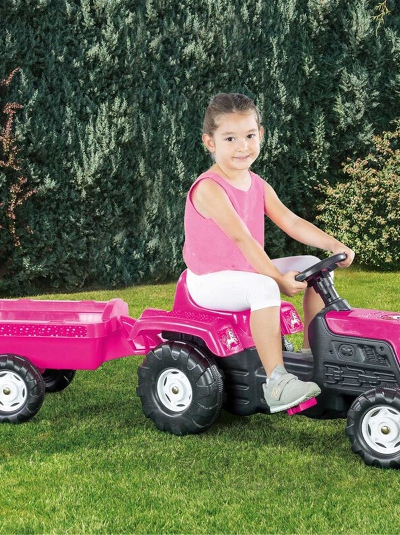 Tracteur à pédales Licorne Rose - Kiabi