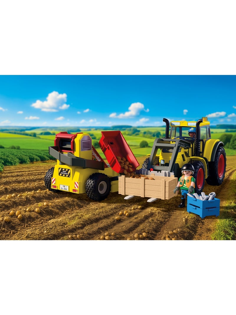 Tracteur avec récolteur de pommes de terre N/A - Kiabi