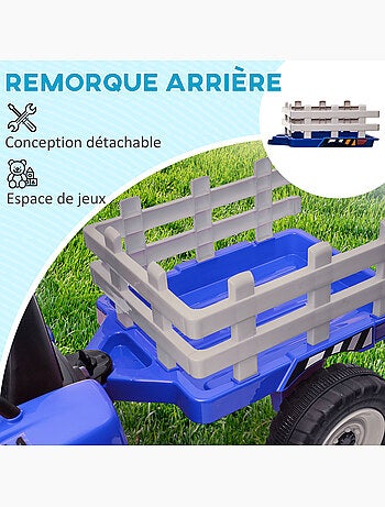 Tracteur électrique enfant avec remorque