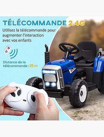 Tracteur électrique enfant avec remorque