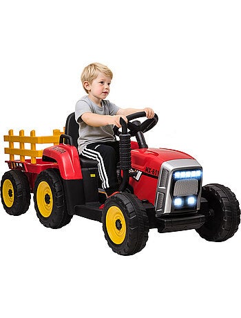 Tracteur électrique enfant avec remorque