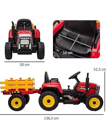 Tracteur électrique enfant avec remorque