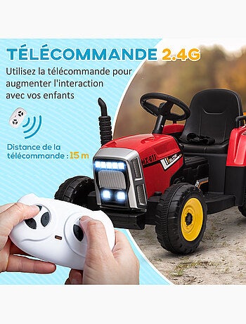 Tracteur électrique enfant avec remorque