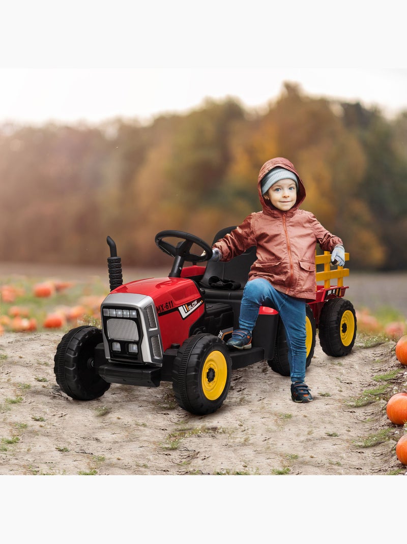 Tracteur électrique enfant avec remorque Rouge - Kiabi