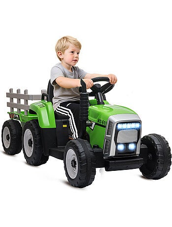 Tracteur électrique enfant avec remorque