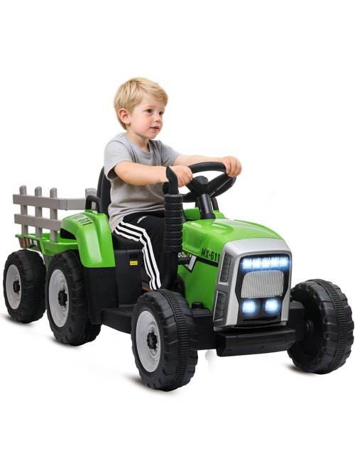 Tracteur électrique enfant avec remorque - Kiabi