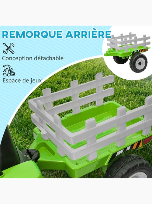 Tracteur électrique enfant avec remorque - Kiabi