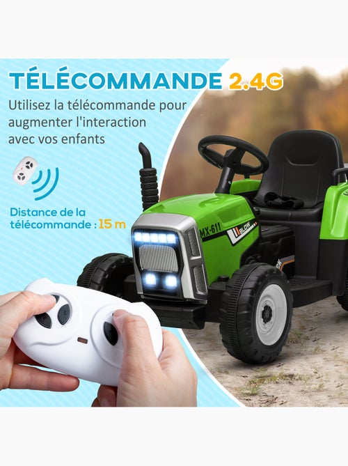 Tracteur électrique enfant avec remorque - Kiabi