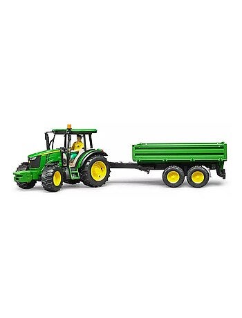 Tracteur John Deere 5115M avec Remorque à ridelles