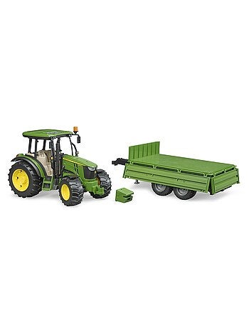 Tracteur John Deere 5115M avec Remorque à ridelles