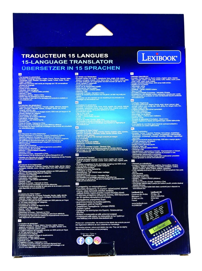 Traducteur électronique de poche 15 Langues Noir - Kiabi