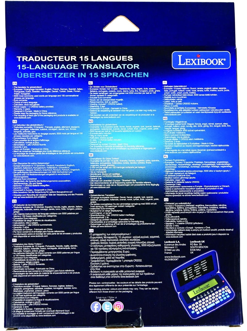 Traducteur ?lectronique de poche 15 Langues Noir - Kiabi