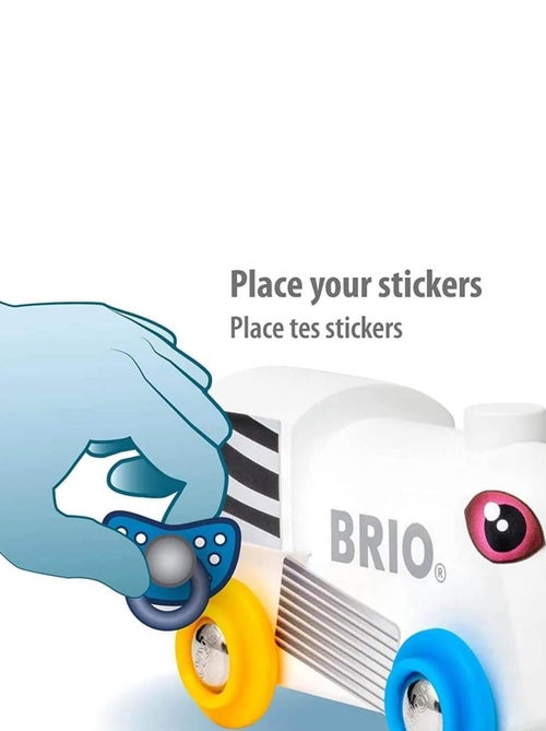 Train Brio : Locomotive en bois à décorer - Kiabi