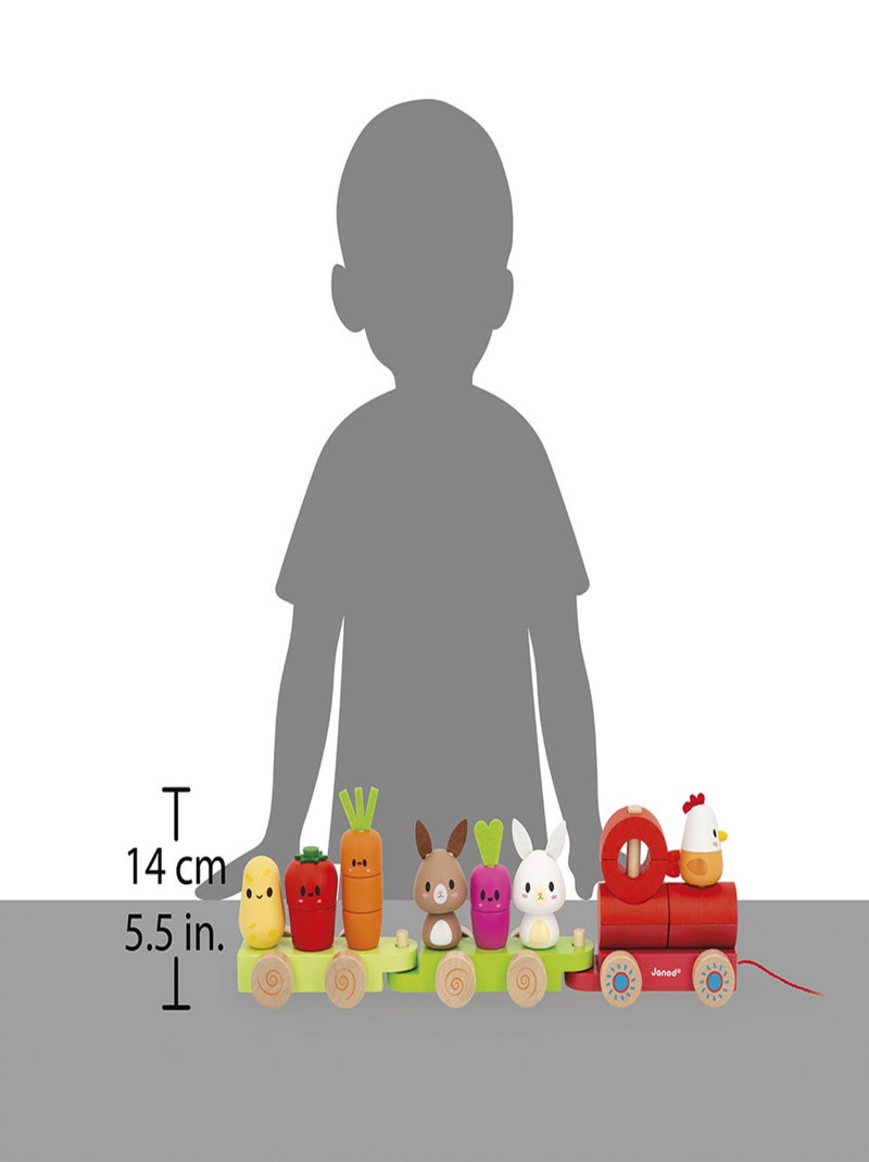 Train de la ferme à tirer Rouge - Kiabi