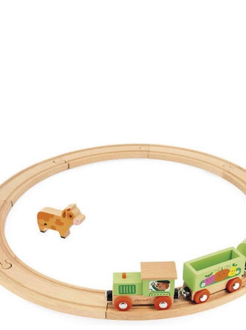 Train de la ferme avec circuit en bois - Kiabi