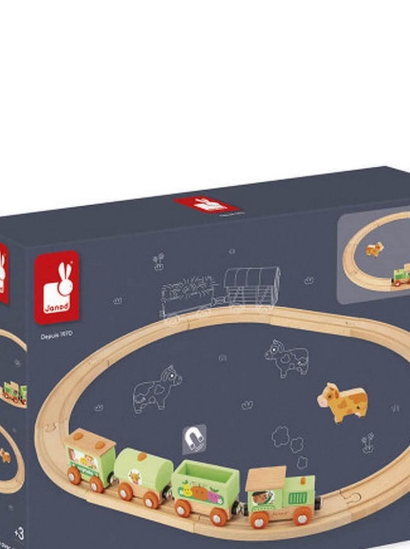 Train de la ferme avec circuit en bois N/A - Kiabi