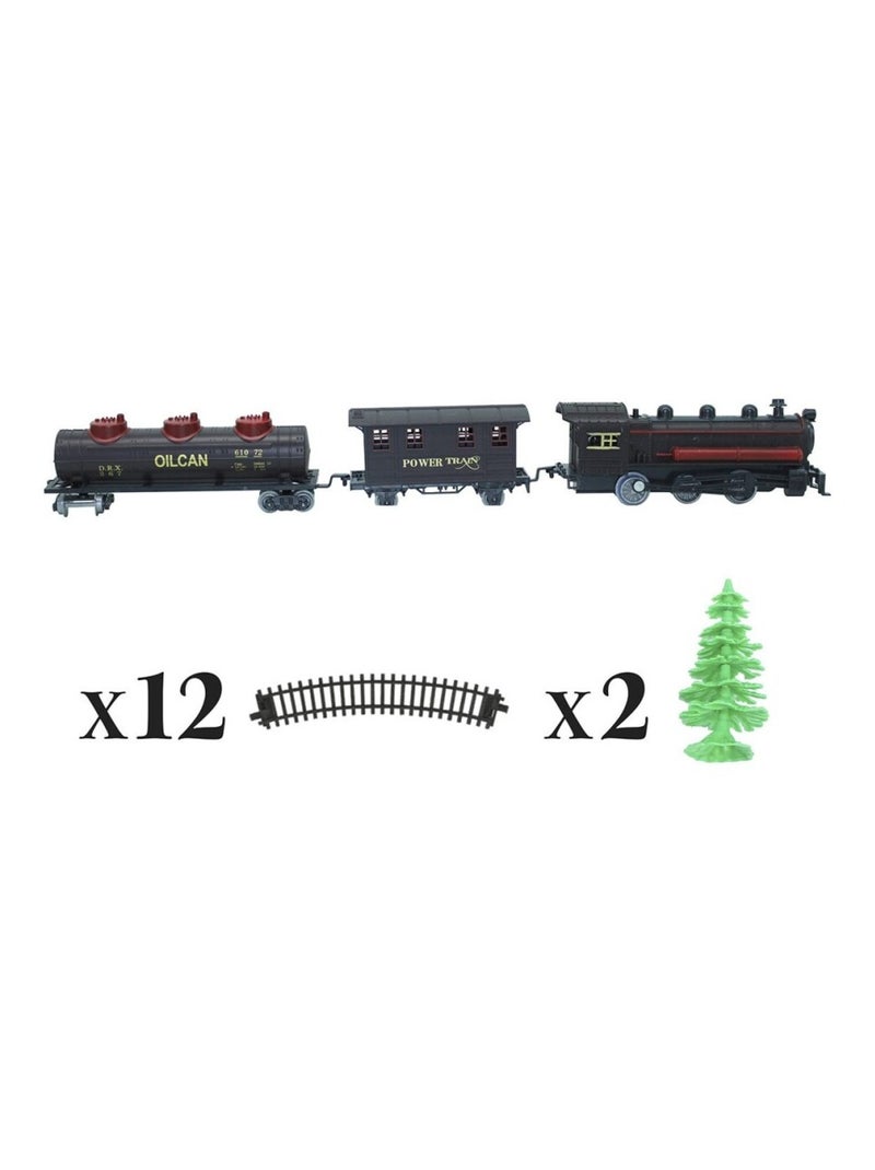 Train de Noël électrique 17 pièces Noir - Kiabi