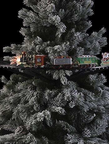 Train de Noël électrique lumineux et musical pour sapin