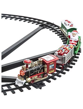Train de Noël électrique lumineux et musical pour sapin