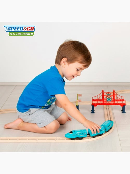 Train électrique jouet de 43 pièces avec son speed & go - Kiabi