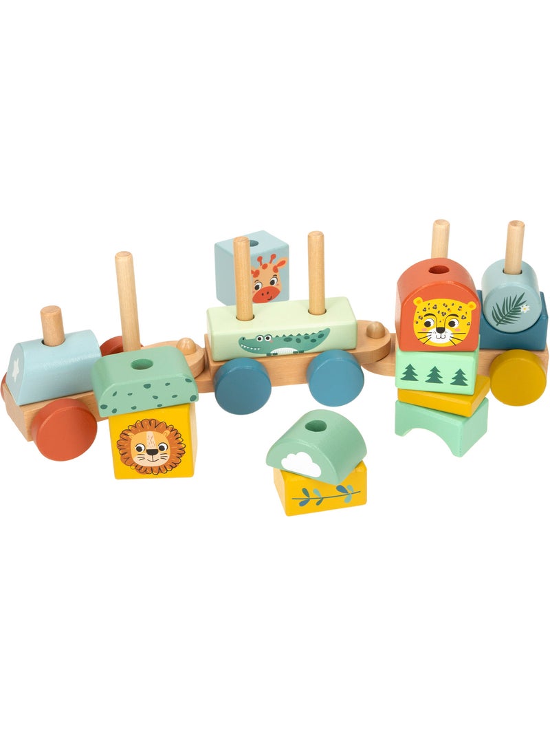 Train en bois des animaux zookabee woomax Multicolore - Kiabi