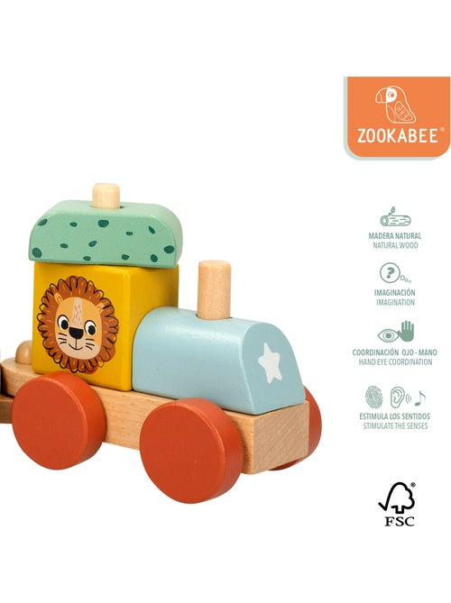 Train en bois des animaux zookabee woomax - Kiabi
