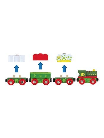 Train en bois dinosaure
