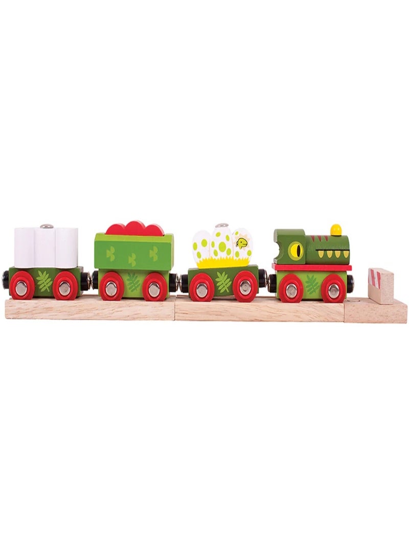 Train en bois Dinosaure Vert - Kiabi