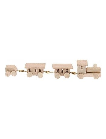 Train en bois miniature a peindre