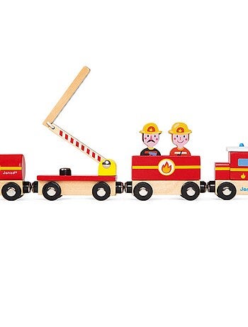 Train en bois Pompiers Story - Kiabi