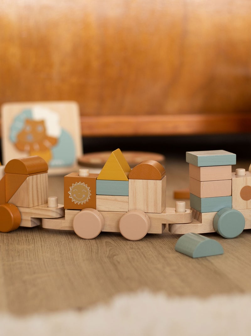 Train en bois pour bébé Multicolore - Kiabi