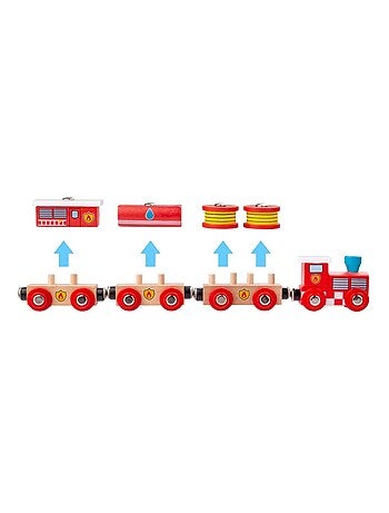 Train en bois secours incendie