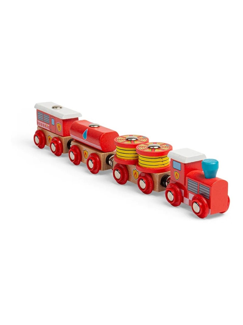 Train en bois Secours Incendie Rouge - Kiabi