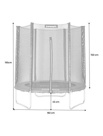 Trampoline 180cm filet protection Cassiopée