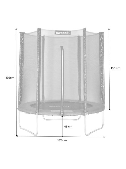Trampoline 180cm filet protection Cassiopée - Kiabi
