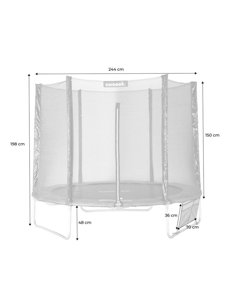 Trampoline 250cm avec pack d'accessoires Galaxie Gris - Kiabi