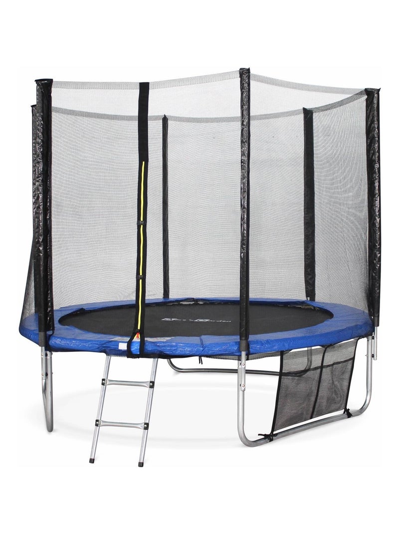 Trampoline 250cm avec pack d'accessoires Pluton XXL Bleu - Kiabi