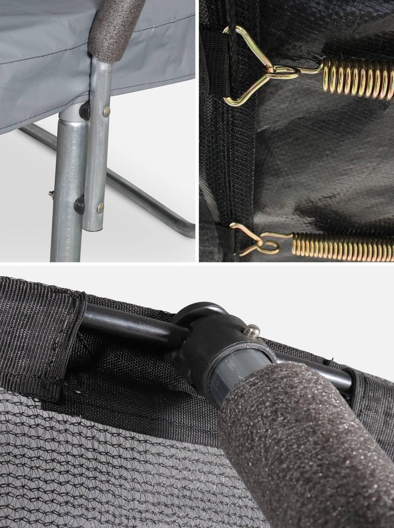Trampoline 250cm filet intérieur avec pack d'accessoires Gris - Kiabi