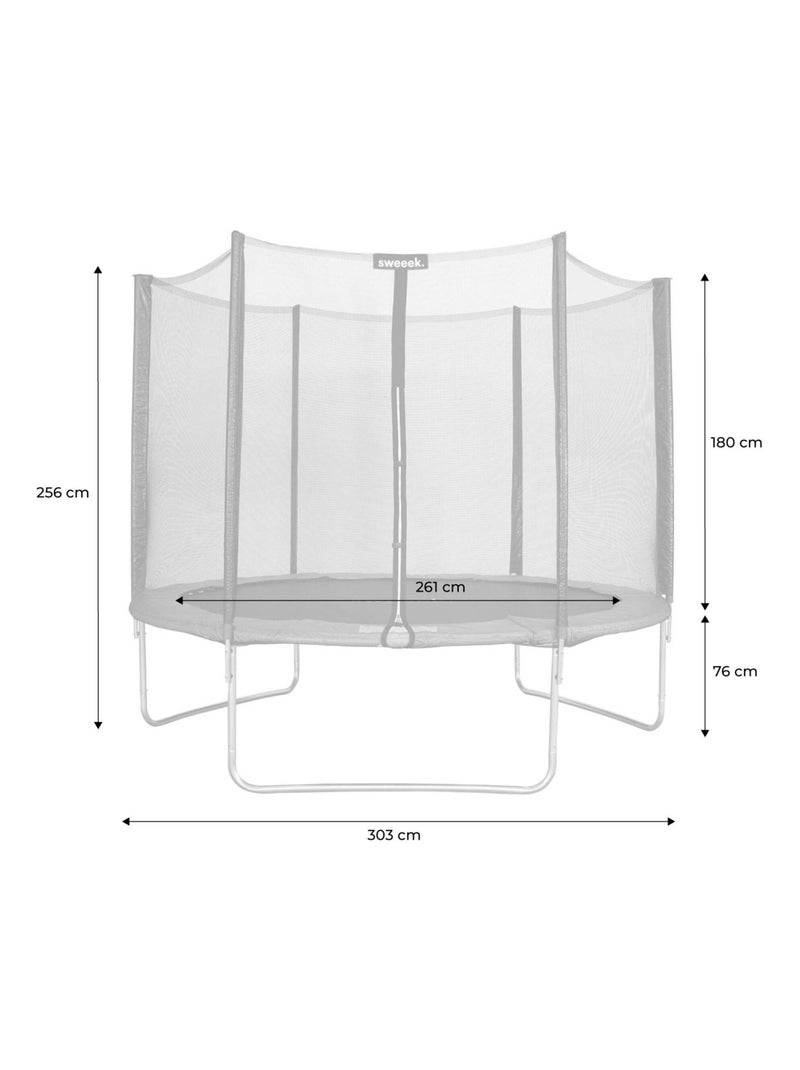 Trampoline 305cm avec pack d'accessoires Mars XXL Gris - Kiabi