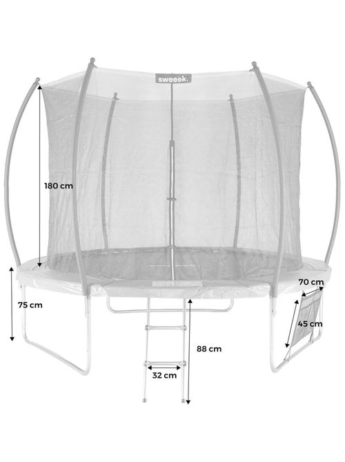 Trampoline 305cm filet intérieur avec pack d'accessoires - Kiabi Trampoline 305cm filet intérieur avec pack d'accessoires - Kiabi