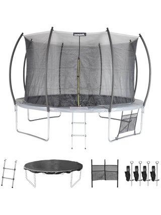 Trampoline 370cm filet intérieur avec pack d'accessoires