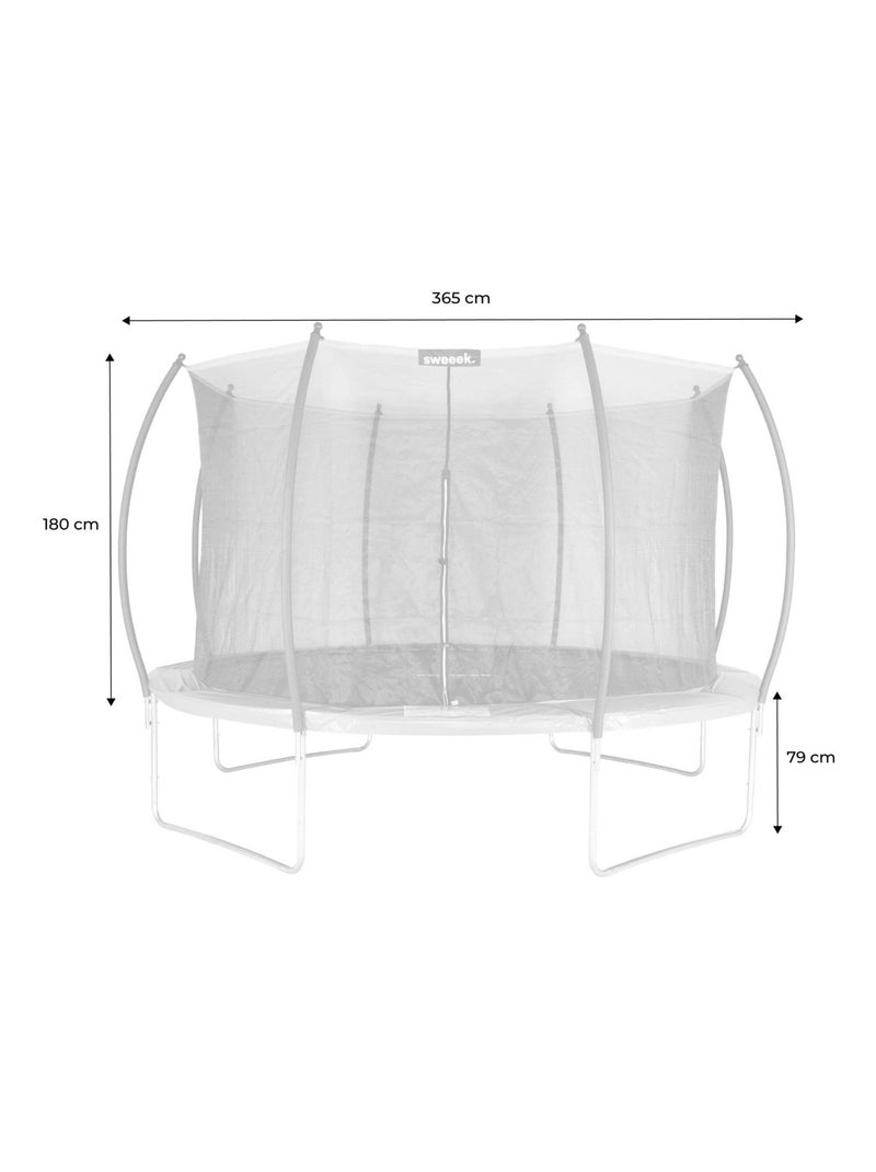 Trampoline 370cm filet intérieur Gris - Kiabi