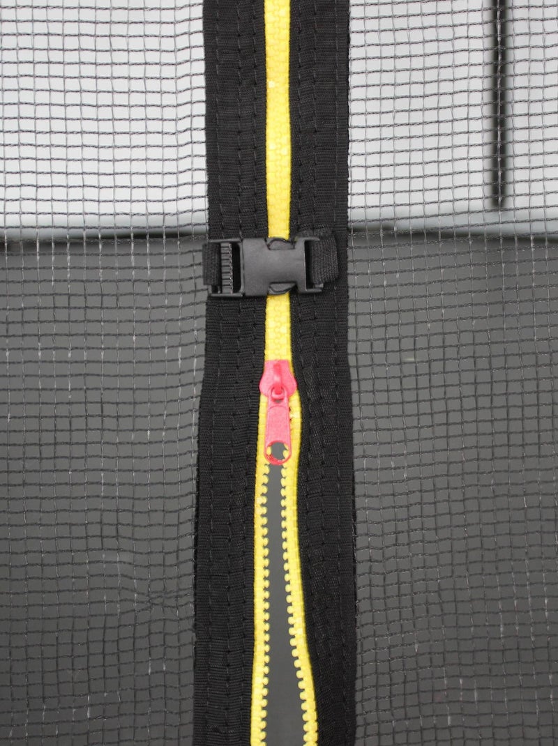 Trampoline 370cm filet protection Saturne Gris - Kiabi