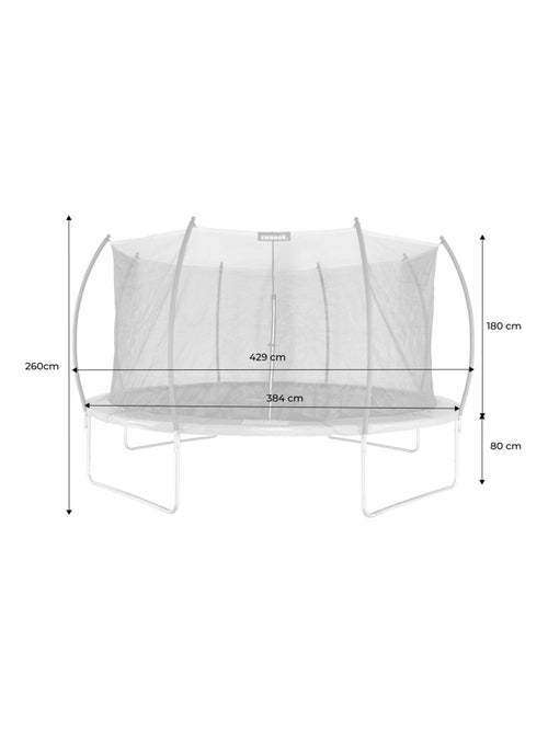 Trampoline 430cm filet intérieur avec pack d'accessoires - Kiabi